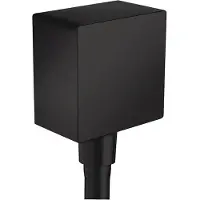 Hansgrohe HG FixFit Square slangeudt. - med kontraventil, Mat sort