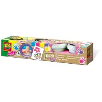 Ses Eco fingerpaint trendy, Blå, Rosa, Fiolett, Gult, Ikke giftig, Vaskbar, Glutenfri, 110 ml