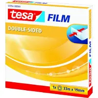 TESA dobbeltsidig tape 19mmx33m klar