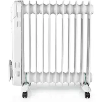 Nedis - Oljeradiator - frittstående - 2500 W - hvit
