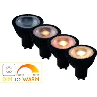Lucide GU10 LED-reflektor 5W dim to warm, svart
