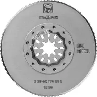 Fein 63502174210, Sagblad, Glassfiber armert plastik, Plast, Putty, Blad metall, Tre, Bimetall, Høy-Hastighets Stål (HHS), 8,5 cm, 1 stykker