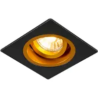 QAZQA Smart downlight svart rektangulær justerbar inkl. 2 WiFi GU10 - Chuck
