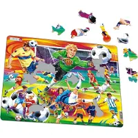 Larsen Puzzles Larsen Puslespil Puslespil Fodbold - 65 brikker, Maxi (36.5x28.5 cm)