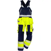 Fristads Smekkebukse 1014 PLU, klasse 2 Varselgul/marineblå D120