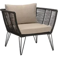 Bloomingville Mundo loungestol, svart, metall