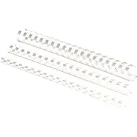 Fellowes Plastic Comb - 19 mm - 30 cm - A4 (210 x 297 mm) - 150 ark - hvit - 100 stk plastbindekam - for Galaxy 500, Orion 500, Pulsar+ 300, Quasar+ 500, Star+ 150, Starlet 2+