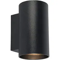 QAZQA Moderne vegglampe svart rund 2-lys - Sandy