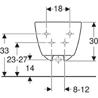 Geberit Bidet iCon væg 53cm hvid/KeraTect