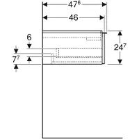 Geberit Underskab iCon 1 skuf 88,8x24,7 hvid