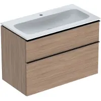 Geberit Møbelsæt iCon smal 2 skuf 90x63 eg