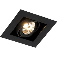 QAZQA Moderne innfelt spotlight svart justerbar - Oneon 70