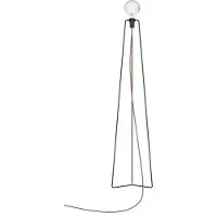 Grupa Products Model M3 LED-gulvlampe svart, kabel hvit