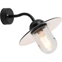 QAZQA Smart vegglampe sort IP44 inkl. WiFi A60 - München