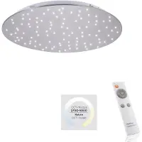 JUST LIGHT LED-taklampe Sparkle CCT dim stål Ø 48cm