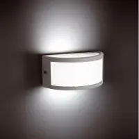 Faro Utendørs vegglampe Negus, grå, aluminium, plast, E27