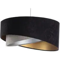 Maco Design Hengelampe Vivien Velours svart/grå/sølv/gull