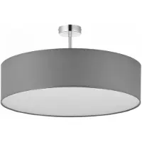 TK Lighting Taklampe Rondo med avstandsstykke, grå Ø 60cm