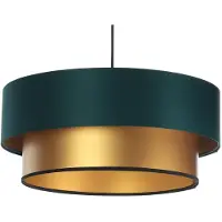 Maco Design Dorina hengende lampe, grønn/gull Ø 50cm