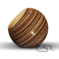 Think Paper Globe bordlampe i papp, Ø 64 cm