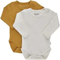 Minymo Bodyer I/e - Rib - 2-pack - Amber Gold - - 62 - Langermet Body