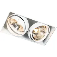 QAZQA Innfelt spotlight hvit GU10 AR111 uten ramme 2-lys - Oneon