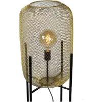 Lucide Gulvlampe i netting med fire ben, gull