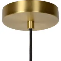 Lucide Glass-hengelampe Maloto, Ø 30 cm, rav
