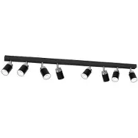 Luminex Downlight Rondo svart/krom, stål, 8 lyskilder, 100 W, 1000 lm, 100000 timer,