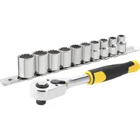Stanley Black & Decker Deutschland pipenøkkelsett 11 deler 3/8 + skralle 72T