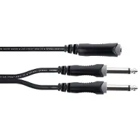 Cordial EY 0.3 GPP, 6.35mm, Hunkjønn, 2 x 6.35mm, Hankjønn, 0,3 m, Sort