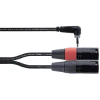 Cordial EY 3 WRMM, 3.5mm, Hankjønn, 2 x XLR (3-pin), Hunkjønn, 3 m, Sort