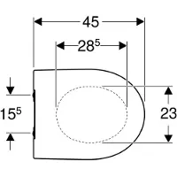 Geberit Icon toiletsæde - 365x450x50mm m/låg hvid