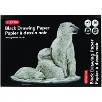Clairefontaine Derwent sort tegnepapir A3 - 200 gram - 20 ark