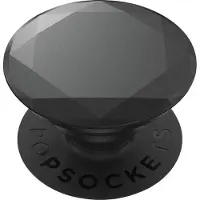 PopSockets Swappable PopGrip - Fingergrep/stativ for mobiltelefon, nettbrett - Sparkle Snow White - svart (trekkspill), svart (plattform)