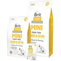 Brit Care Mini Pels & Hud Hundefôr Med Laks & Sild 2kg