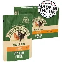 James Wellbeloved Adult Cat Grain Free kalkun - Økonomipakke: 48 x 85 g