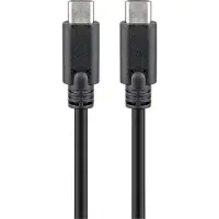 Goobay 67976, 1 m, USB C, USB C, USB 2.0, Hankjønn/hankjønn, Grå
