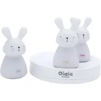 Olala Boutique 3 LED sengebordslampe/projektorsett „“ – kanin, enkel vei