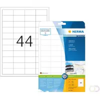 Herma Premium - Papir - matt - permanent selv-adhesiv - hvit - 48.3 x 25.4 mm 1100 etikett(er) (25 ark x 44) laminerte etiketter