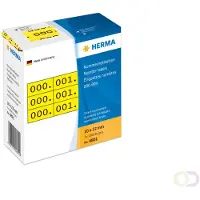 Herma - Svart, gul - 10 x 22 mm 3000 etikett(er) (1000 ark x 3) dispenserboks - selvklebende nummeretiketter