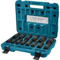Makita - Impact socket set - 14 deler - 1/2" - firkantet - for DTW701