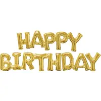 Magni Happy Birthday gold foil balloon
