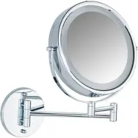Wenko Kosmetikk-speil Nascienne Power-Loc LUMI med LED-belysning, forstørrelse x5