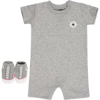 Converse Sett - Sommerdrakt/Sokker - Grå Melert - - 9 md - Sommerdrakt