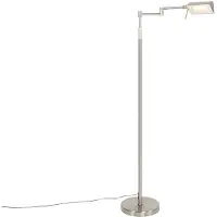 QAZQA Design gulvlampe stål inkl. LED med berøringsdimmer - Notia