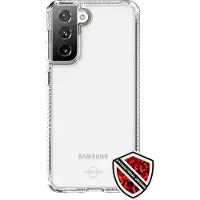 Itskins HYBRID // CLEAR - Baksidedeksel for mobiltelefon - polykarbonat, termoplast-polyuretan (TPU) - gjennomsiktig - for Samsung Galaxy S21+ 5G