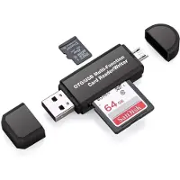 24hShop 4 i 1 Minneskortleser med USB & MicroUSB