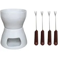 24hShop Sjokoladefonduesett med 4 gafler – fondue for sjokolade og dessert
