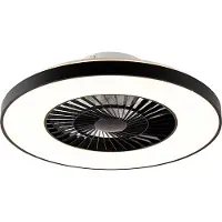 QAZQA Takvifte svart med stjerneeffekt 60 cm inkl. LED dimbar med fjernkontroll - Climo
